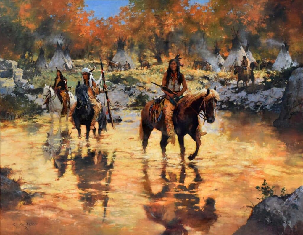The Warm Reflections Of An Autumn Camp – SOLD